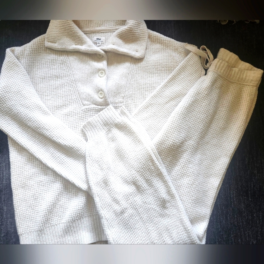 Aerie Cream Cowl Neck Sweater